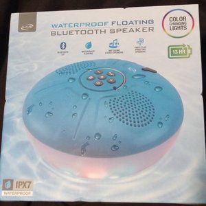 Waterproof Floating Bluetooth Speaker, color changing, NIB